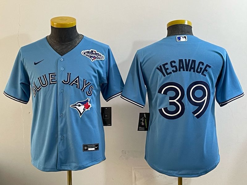 Youth Toronto Blue Jays #39 Yesavage Light Blue Game 2026 Nike MLB Jersey style 05->youth mlb jersey->Youth Jersey
